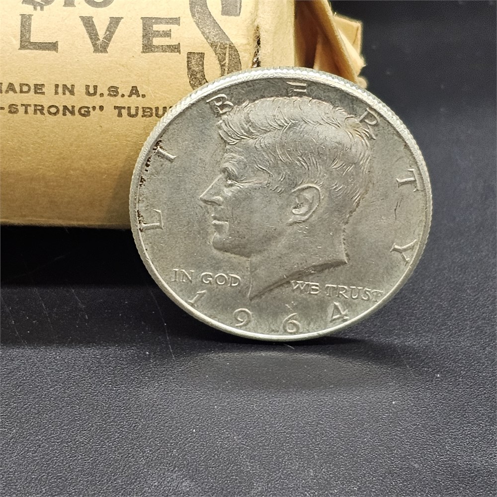 Blazing Auctions 1964 90 Silver Kennedy Half Dollar Roll