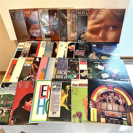 Cluster of Oldies Music Vinyl Records