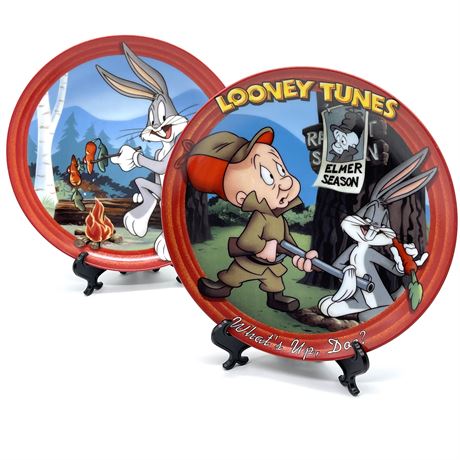 1997 Looney Tunes WB "S'more the Merrier" & "What's Up Doc?" Collectors Plates