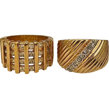 18K GE Yellow Gold & Diamond Rings