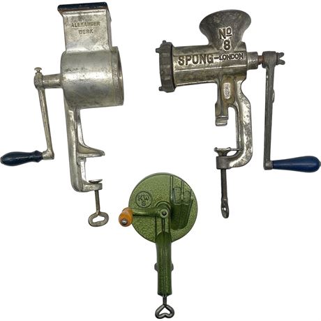Vtg Table-Mount Grinders by Spong & Alexander Werk w/ KWS Slicer