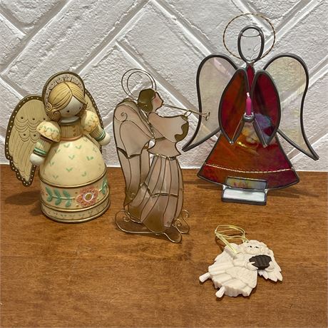 Mark Klaus '94 Malley's Ornament with Collection of Angel Tabletop Decor