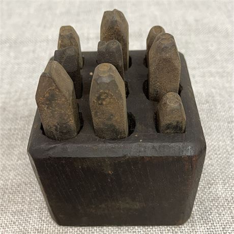 Antique Steel Number Punch Set