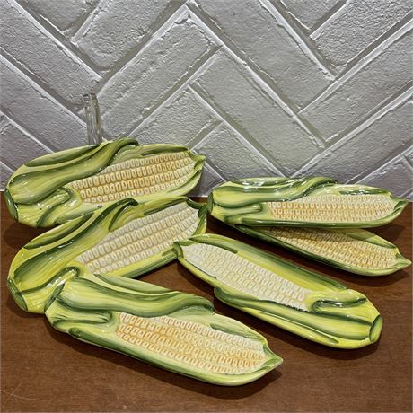 Set of 6 Le Gourmet Chef Corn on the Cob Serving Dishes