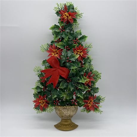 Mid Century Plastic Christmas Tree Door Hanger Made in Hong Kong