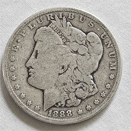 1888  Morgan Silver Dollar.