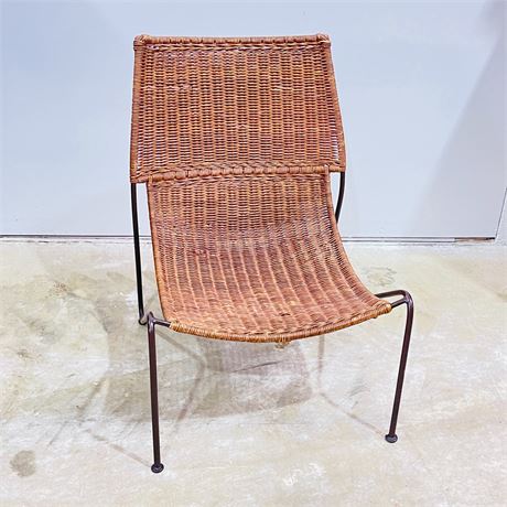Frederick Weinberg MCM Lounge Wicker Chair