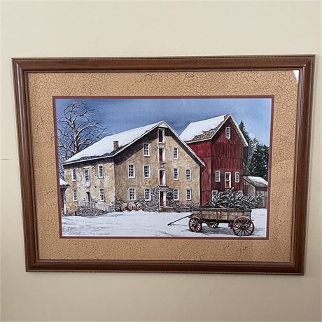 Signed D Campanelli "A Winter's Day" Framed Print