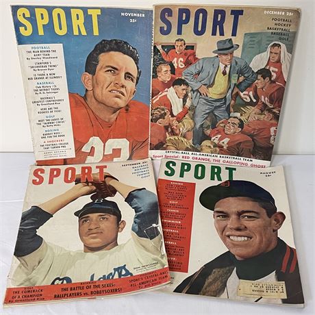 Sports Magazines - Aug Sept Nov Dec 1950