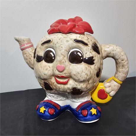 Rare Fitz & Floyd Famous Amos Cookie Girl Cookie Teapot