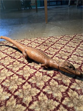 Taxidermy  caiman or alligator.