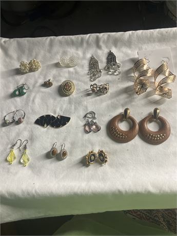 Jewelry (14 pair earrings 1 brooch)