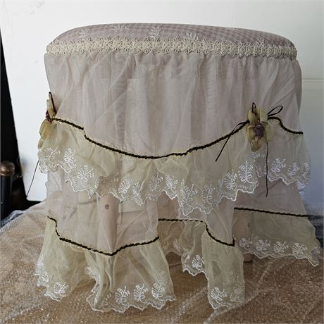 NEW~ Decorative wooden foot stool