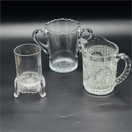Vintage Cut & Pressed Glass Assortment