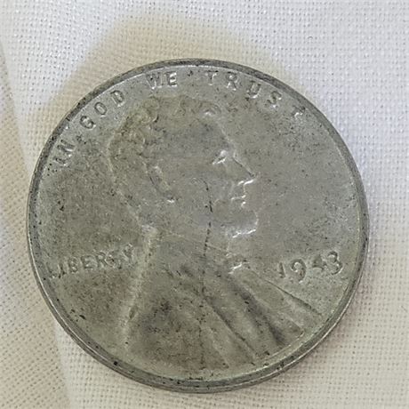 1943 Lincoln Wheat Cent Steel