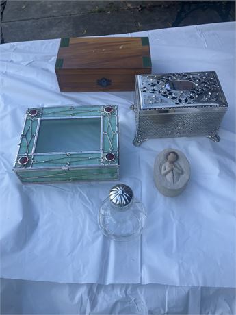 Jewelry or trinket boxes.