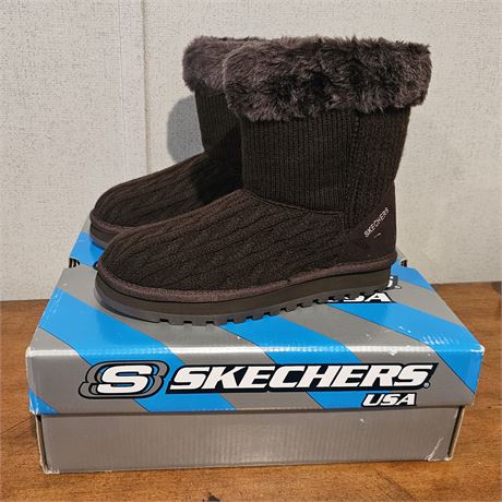 Skechers Keepsakes Meadow Boots in Brown-Woman's Sz 6.5 *NIB*