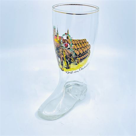 Vintage Oktoberfest Glass Boot