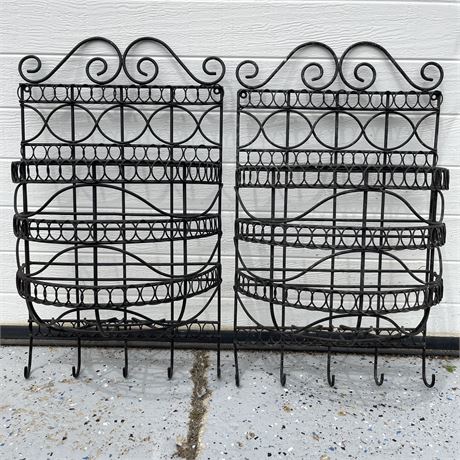 Pair of Decorative Iron Wall Hangings