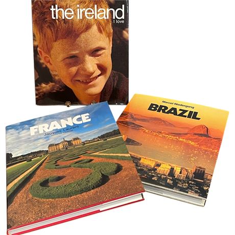 Coffee Table Books - France, Ireland and Brazil