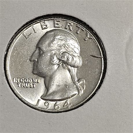 1964 Washington Silver Quarter.
