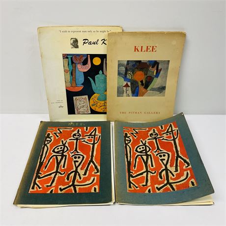1940's Paul Klee Art Portfolios with Color Plates and Art Books