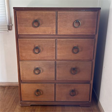 Old Solid Wood 4 Drawer Dresser