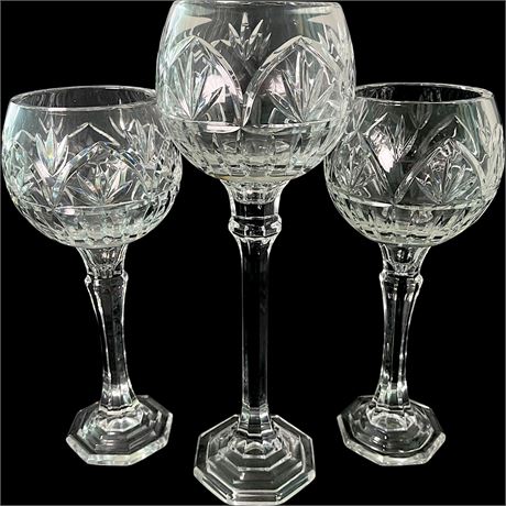 (3) Vintage Crystal Balloon Votive Holders 11"T and 13"T