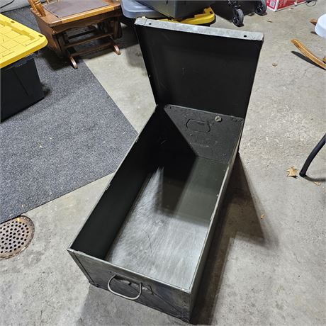 Grey military-storage box