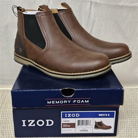 IZOD Men's Size 9 *NIB* Lucas Pull-On Chukka Boots in Brown