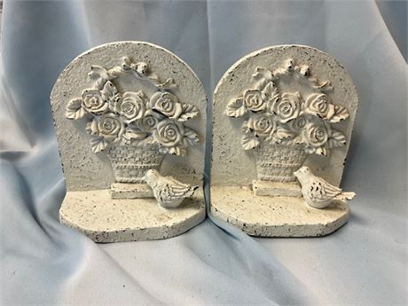 Set of "Shabby Chic" Book Ends