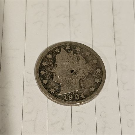 Liberty Head "V" Nickel -1904