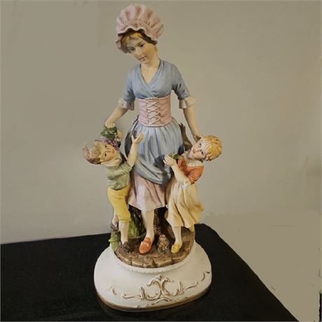 Lenwile Ardalt Hand Painted Figurine of Woman w/2 Children