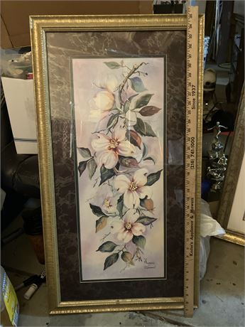 Framed print of magnolias