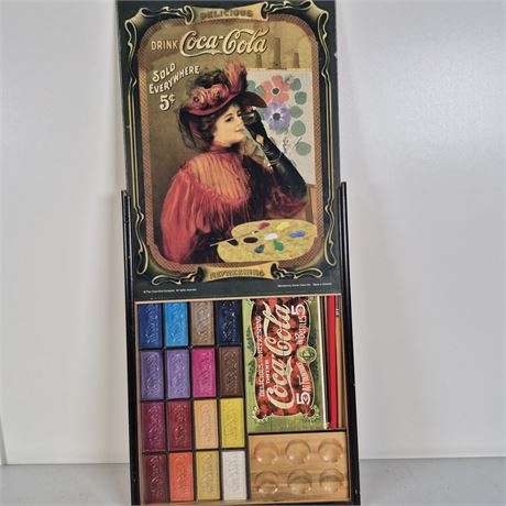Vtg. Rare Coca Cola Water Color Art Set