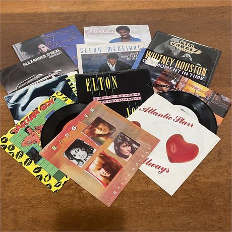 45 RPM Vinyl Records w/ Sleeves