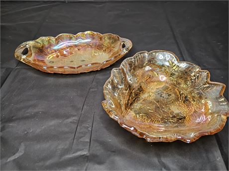 Indiana Marigold Carnival Glass Dishes