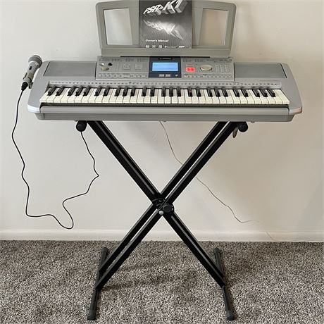 Yamaha PSR-K1 Portatone Electric Keyboard w/ Microphone on Stand
