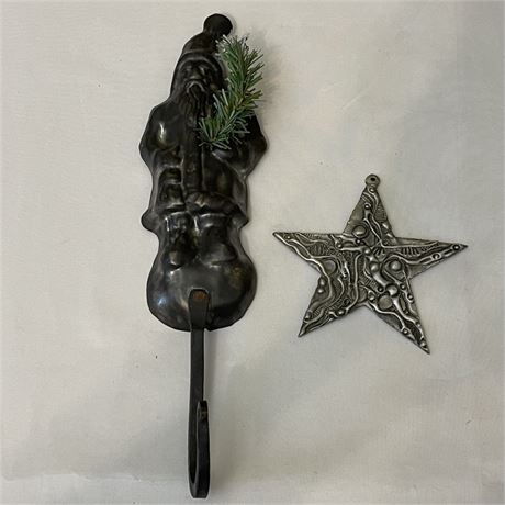 Michael Boone Metal Stocking Hanger & Don Drumm Studios Metal Ornament