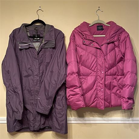 The North Face XXL Windbreaker & Faded Glory XL Puff Jacket