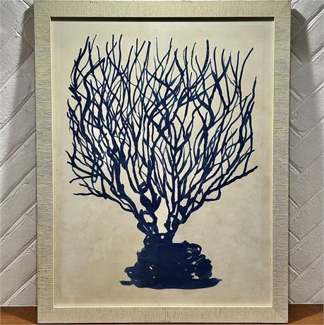 Wendover Indigo Ink Coral 2 Framed Art