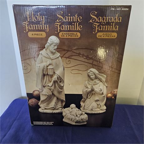 Holy Family 4-Piece Nativity Figurine Set in Original Box