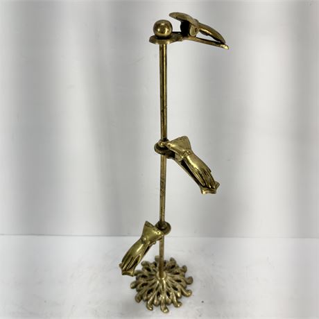 Vintage Brass Hand-Shaped Finger Towel Holder