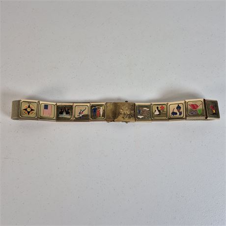 Boy Scout Canvas Belt w/10 Merit Badges