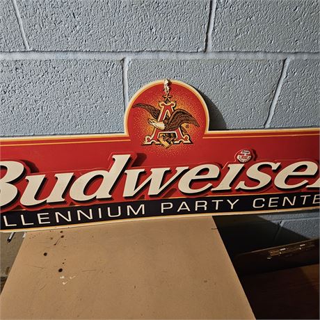 Budweiser Millennium Party Center sign
