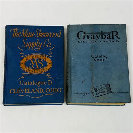 Vintage Hardcover Catalog Books - Mau-Sherwood Supply Co. & Graybar Electric Co.