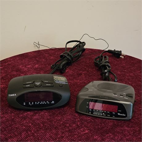 (2) Alarm Clocks-Turn on, Not Tested