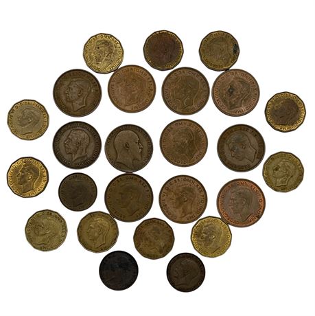 Variety of Bronze Coins - 25 Coins