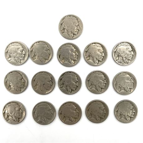 Collection of Liberty Buffalo Nickels (1935, 1936, & Others)