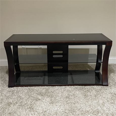 Nice Black Glass TV Stand / Gaming Station
